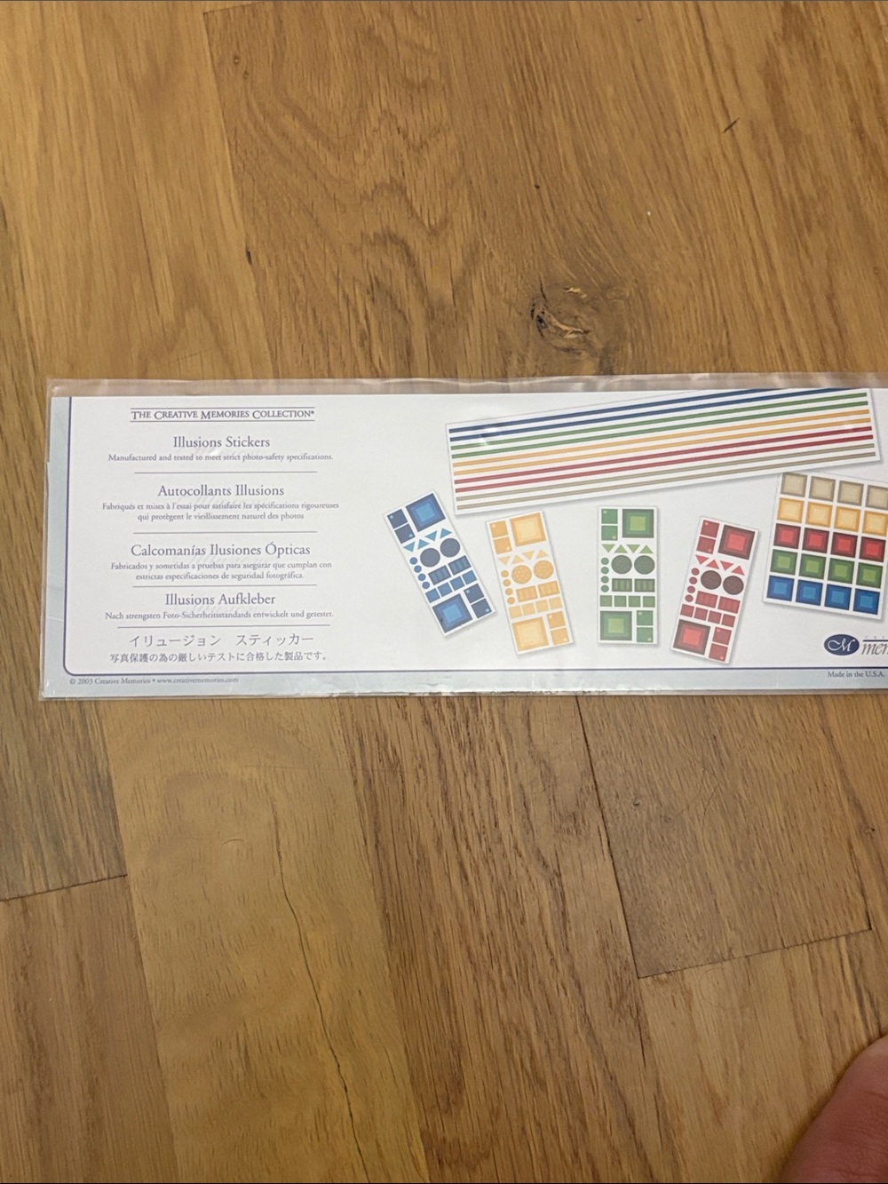 Creative Memories Color Strip and Shape Sticker Pack - Blue, Yellow, Green, Red